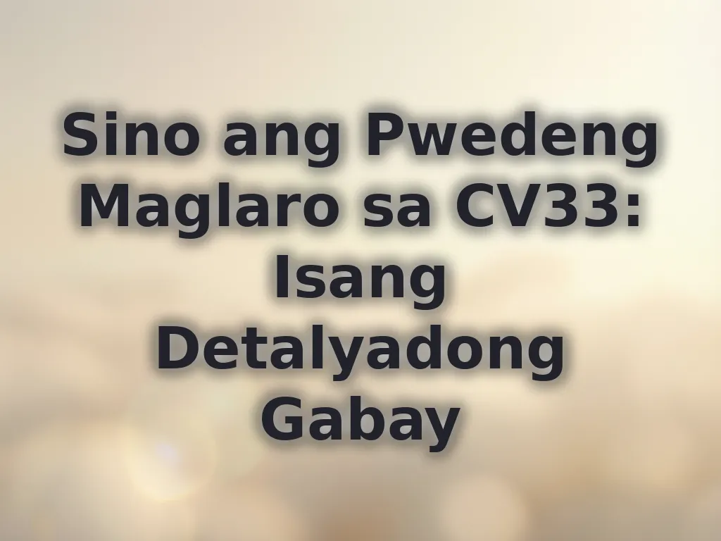 Eligibility Guide