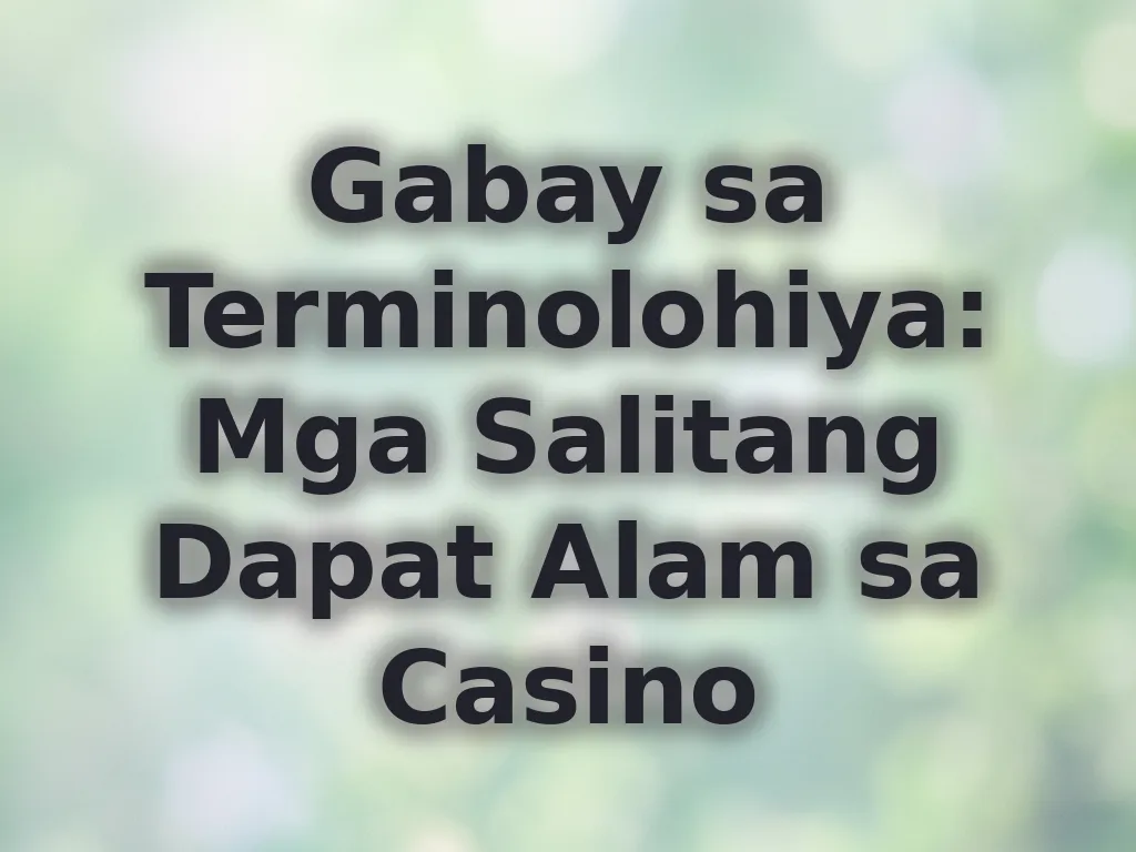 Betting Terms